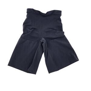 Spanx Power Series High Waisted Mid Thigh Black Shapewear Shorts Size Large